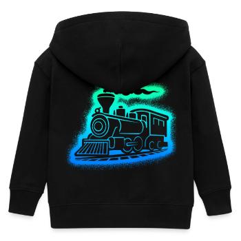 Dampflok Modelleisenbahn Herren Jungen Eisenbahn - Kinder Organic Kapuzenjacke Mini Cultivator von Stanley/Stella - Schwarz - Hinten