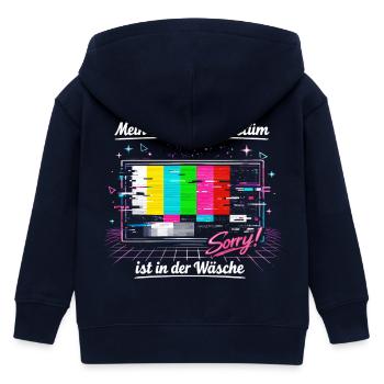 Testbild 80er Jahre Kostüm Lustig Karneval Retro - Kinder Organic Kapuzenjacke Mini Cultivator von Stanley/Stella - Navy - Hinten
