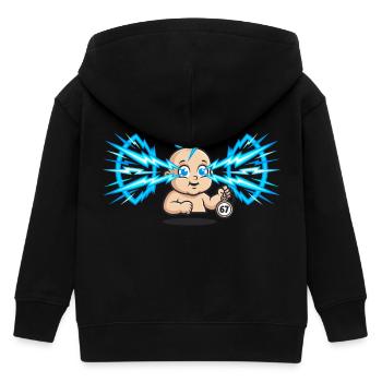 67 Six Seven Memes Funny Internet Trend - Kids Organic Zip-up Hoodie by Stanley/Stella - black - Back
