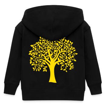 Silhouette d’arbre jumbo orange - Veste à capuche enfant bio Stanley/Stella - noir - Dos