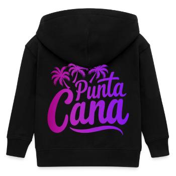 Vacances caribéennes à Punta Cana avec palmiers - Veste à capuche enfant bio Stanley/Stella - noir - Dos