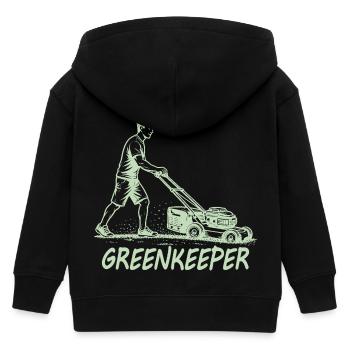 GREENKEEPER Leidenschaft Rasenpflege Garten - Kinder Organic Kapuzenjacke Mini Cultivator von Stanley/Stella - Schwarz - Hinten