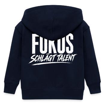Fokus schlägt Talent - Kinder Organic Kapuzenjacke Mini Cultivator von Stanley/Stella - Navy - Hinten