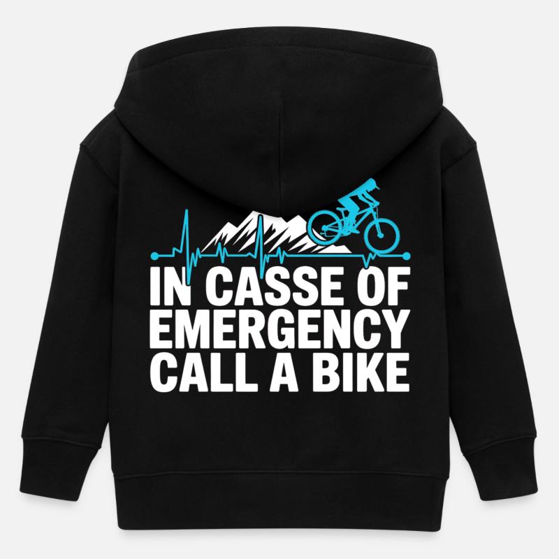 VTT, Descente, Action du cyclisme - Veste à capuche enfant bio Stanley/Stella - noir