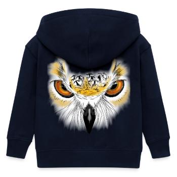 Eulenblick Goldaugen - Kinder Organic Kapuzenjacke Mini Cultivator von Stanley/Stella - Navy - Hinten