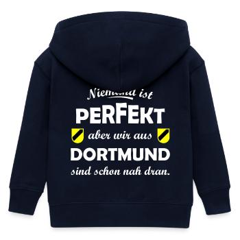 Dortmund Spruchshirt - Kinder Organic Kapuzenjacke Mini Cultivator von Stanley/Stella - Navy - Hinten