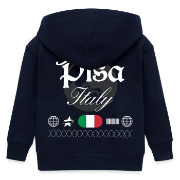 Pisa Italien Streetwear Reise Souvenir - Kinder Organic Kapuzenjacke Mini Cultivator von Stanley/Stella - Navy - Hinten