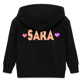 Sara - Kinder Organic Kapuzenjacke Mini Cultivator von Stanley/Stella - Schwarz - Hinten