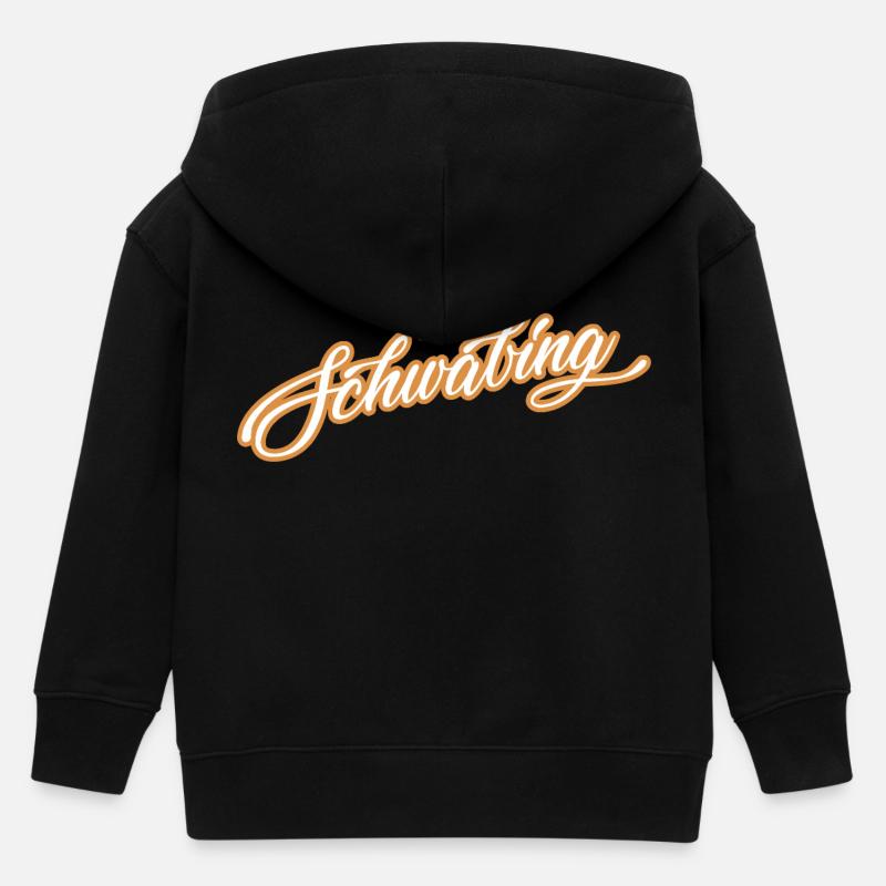 Schwabing - parce que c’est votre capuche ! - Veste à capuche enfant bio Stanley/Stella - noir