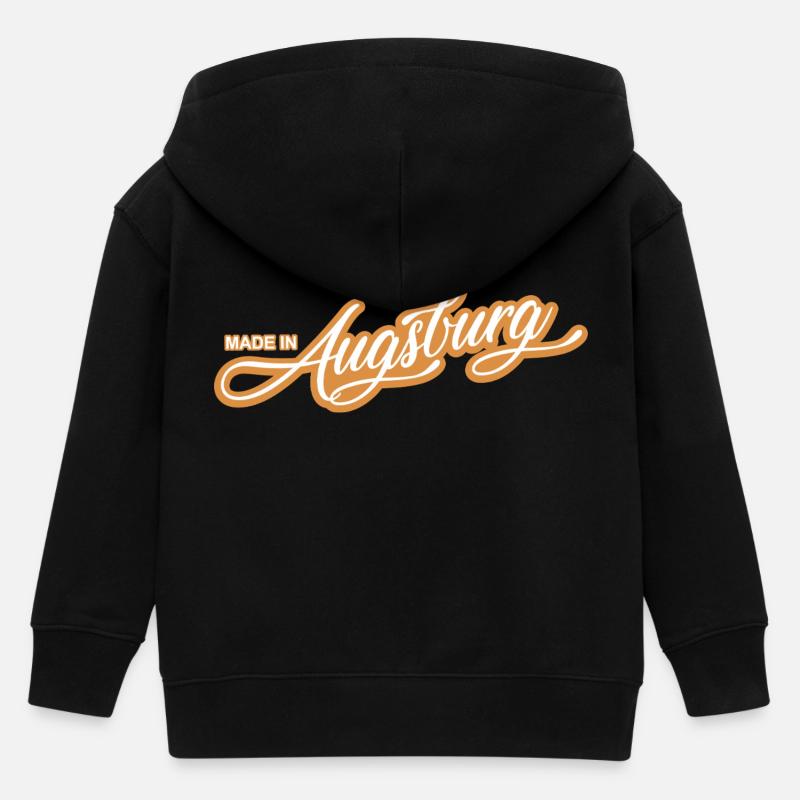 Augsbourg - parce que c’est votre ville ! - Veste à capuche enfant bio Stanley/Stella - noir
