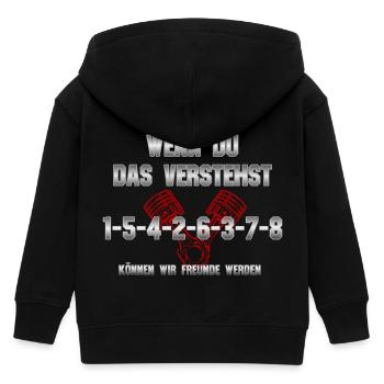 Wenn du das verstehst 15426378 können wir Freunde - Kinder Organic Kapuzenjacke Mini Cultivator von Stanley/Stella - Schwarz - Hinten