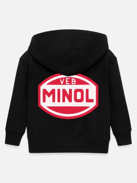 VEB Minol - Kinder Organic Kapuzenjacke Mini Cultivator von Stanley/Stella - Schwarz