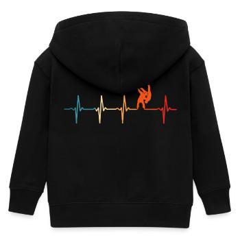 Judo Herzschlag Kampfsport Judoka Kampfsportler - Kinder Organic Kapuzenjacke Mini Cultivator von Stanley/Stella - Schwarz - Hinten