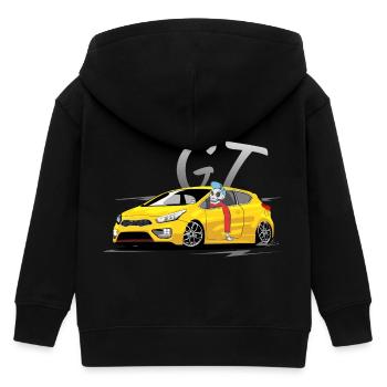 Ceed gt Coupe gelb mit fahrer - Kinder Organic Kapuzenjacke Mini Cultivator von Stanley/Stella - Schwarz - Hinten