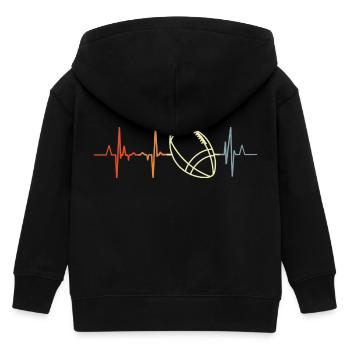 Cardiogramme vintage de football américain - Veste à capuche enfant bio Stanley/Stella - noir - Dos