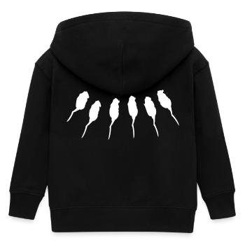 6 ratons / 6 rats (1c) - Veste à capuche enfant bio Stanley/Stella - noir - Dos