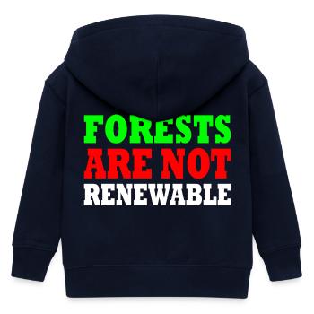 forests are not renewable - Kinder Organic Kapuzenjacke Mini Cultivator von Stanley/Stella - Navy - Hinten