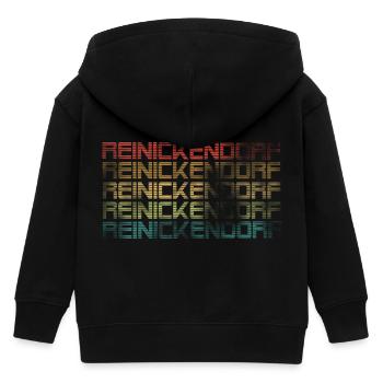 Berlin Reinickendorf - Used Look - Kinder Organic Kapuzenjacke Mini Cultivator von Stanley/Stella - Schwarz - Hinten