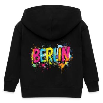 Berlin Graffiti Police Street Art Style Urbain - Veste à capuche enfant bio Stanley/Stella - noir - Dos