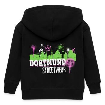 Dortmund, Skyline, ville, Allemagne, graffiti - Veste à capuche enfant bio Stanley/Stella - noir - Dos