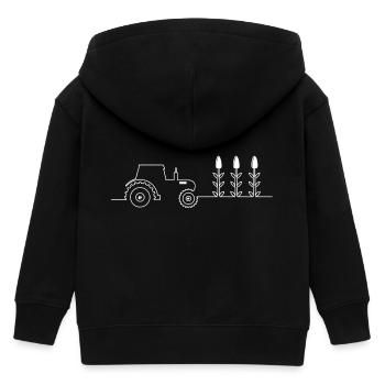 Landwirtschaft - Kinder Organic Kapuzenjacke Mini Cultivator von Stanley/Stella - Schwarz - Hinten