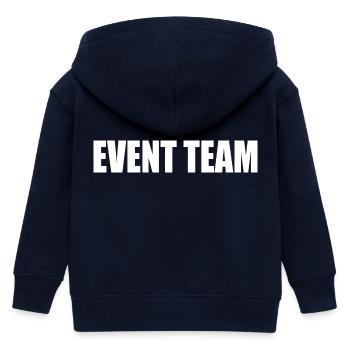 Event team - Kids Organic Zip-up Hoodie by Stanley/Stella - navy - Back