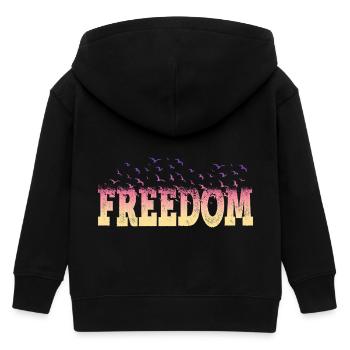 Freiheit Frieden Gerechtigkeit Toleranz Liebe - Kinder Organic Kapuzenjacke Mini Cultivator von Stanley/Stella - Schwarz - Hinten