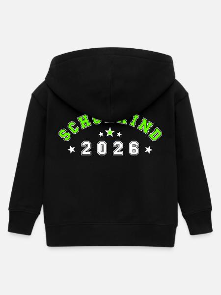 Écolier 2026 - Veste à capuche enfant bio Stanley/Stella - noir