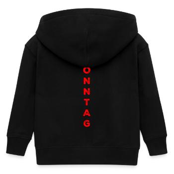 Sonntag - rot - Kinder Organic Kapuzenjacke Mini Cultivator von Stanley/Stella - Schwarz - Hinten