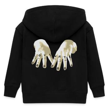 Love / Hate - Kinder Organic Kapuzenjacke Mini Cultivator von Stanley/Stella - Schwarz - Hinten