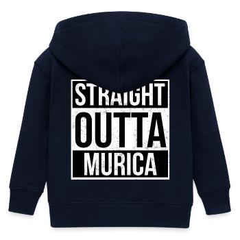 Straight Outta Murica! | Bestes Land - Kinder Organic Kapuzenjacke Mini Cultivator von Stanley/Stella - Navy - Hinten