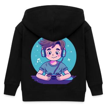 Garçon de jeu - Veste à capuche enfant bio Stanley/Stella - noir - Dos