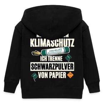Pyrotechniker Pyro - Kinder Organic Kapuzenjacke Mini Cultivator von Stanley/Stella - Schwarz - Hinten