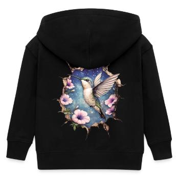 Kolibri - Kinder Organic Kapuzenjacke Mini Cultivator von Stanley/Stella - Schwarz - Hinten