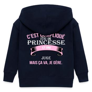 Juge - Veste à capuche enfant bio Stanley/Stella - marine - Dos