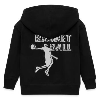 Sport Basketball - Kinder Organic Kapuzenjacke Mini Cultivator von Stanley/Stella - Schwarz - Hinten
