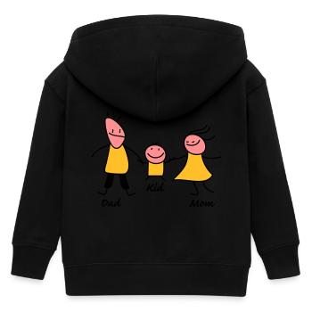 happy family - Veste à capuche enfant bio Stanley/Stella - noir - Dos