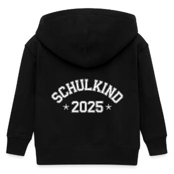 Schulkind 2025 Einschulung College Trikot - Kinder Organic Kapuzenjacke Mini Cultivator von Stanley/Stella - Schwarz - Hinten