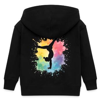 Turnerin Turnen Gymnastik Damen Mädchen Kinder - Kinder Organic Kapuzenjacke Mini Cultivator von Stanley/Stella - Schwarz - Hinten