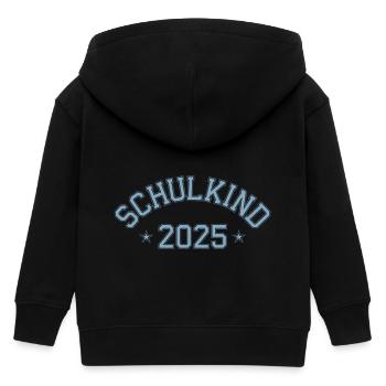 Schulkind 2025 Einschulung College Trikot - Kinder Organic Kapuzenjacke Mini Cultivator von Stanley/Stella - Schwarz - Hinten