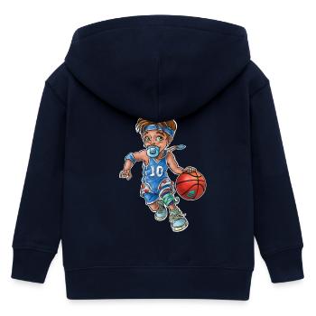 Petit joueur de basket-ball 2 - Veste à capuche enfant bio Stanley/Stella - marine - Dos