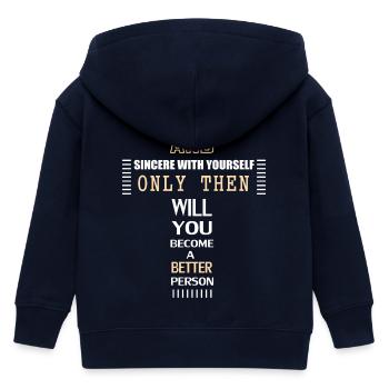 Soyez honnête et sincère envers vous-même - Veste à capuche enfant bio Stanley/Stella - marine - Dos