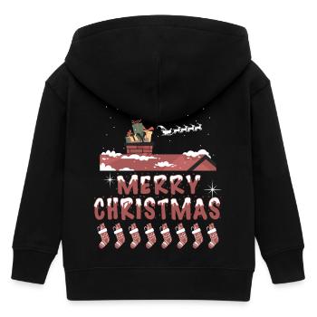 Frohes Fest zu Hause - Kinder Organic Kapuzenjacke Mini Cultivator von Stanley/Stella - Schwarz - Hinten