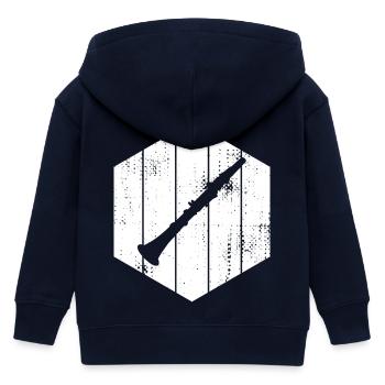 Klarinette - Kinder Organic Kapuzenjacke Mini Cultivator von Stanley/Stella - Navy - Hinten