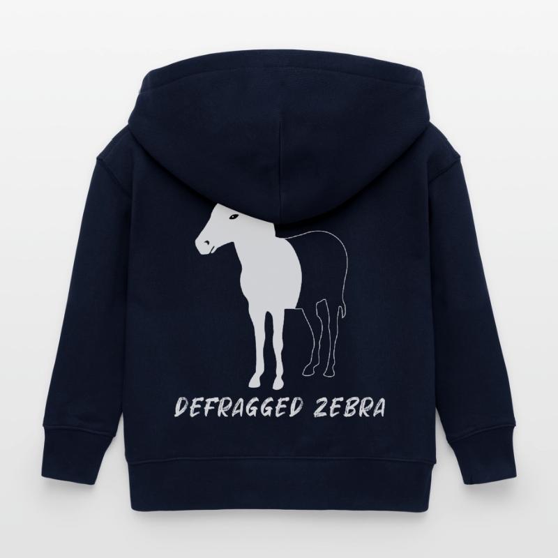 Defragged Zebra Admin Geek Programmierer Geschenk Kinder Organic Kapuzenjacke Mini Cultivator von Stanley/Stella