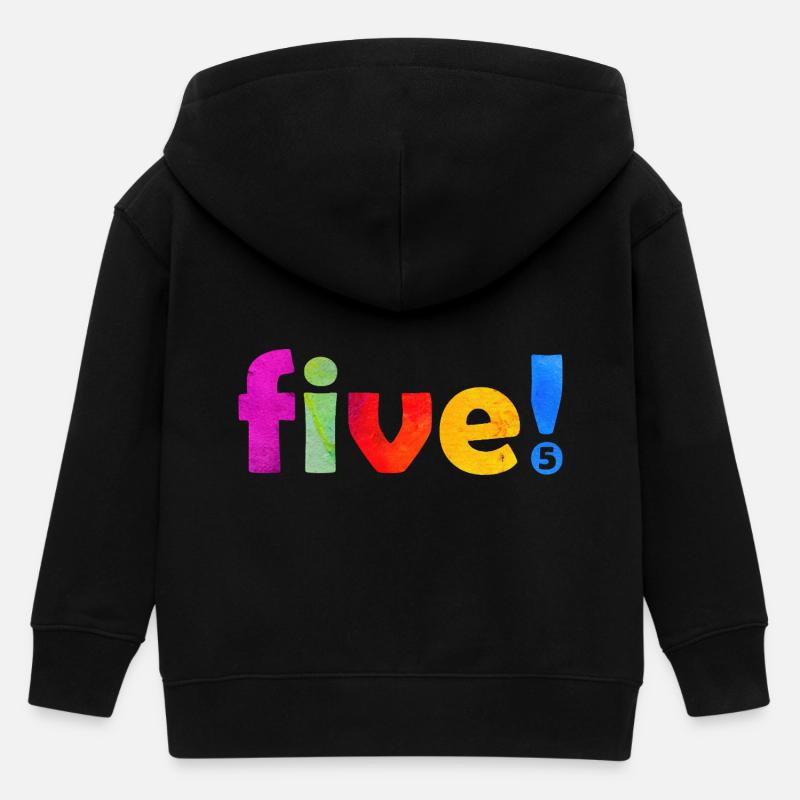 CINQ 5 ANS 5E ANNIVERSAIRE - Veste à capuche enfant bio Stanley/Stella - noir