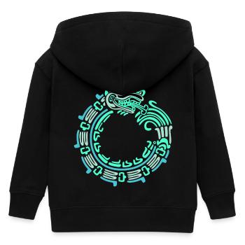 Inka Maya kalender aztec - Kinder Organic Kapuzenjacke Mini Cultivator von Stanley/Stella - Schwarz - Hinten