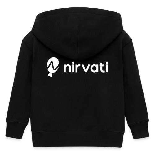Logotipo de Nirvati (blanco) - Sudadera con capucha y cremallera infantil orgánica de Stanley/Stella