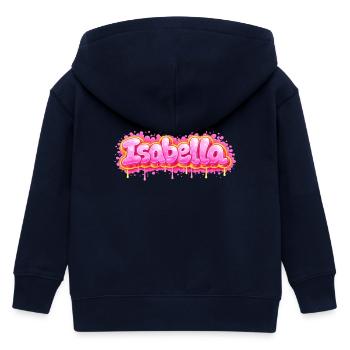 ISABELLA GRAFFITI NAME FÜR PERFEKTES GESCHENK DRUCKBAR - Kinder Organic Kapuzenjacke Mini Cultivator von Stanley/Stella - Navy - Hinten