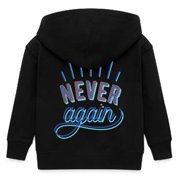NEVER again - Veste à capuche enfant bio Stanley/Stella - noir - Dos